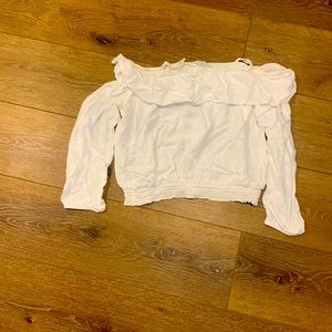 Cute white off shoulder crop top